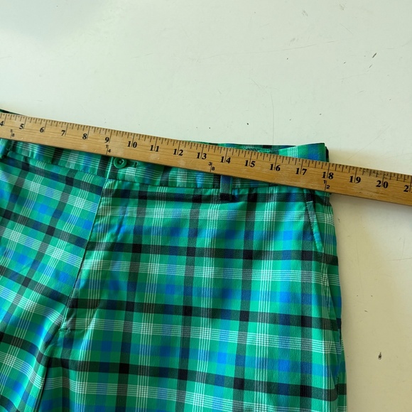 NIKE Golf Dri-Fit Core Vibrant Green Plaid Casual Golf Shorts Mens 36 x 11" Seam - Picture 6 of 8